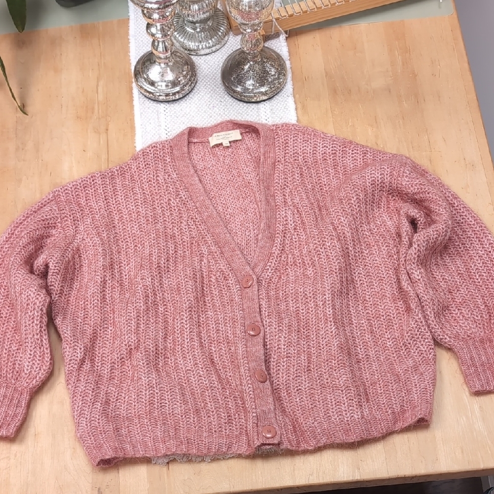 Sezane Achille Dusty Rose Cardigan - Picture 3 of 8